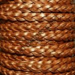 Metallic Color Flat Leather Cord - Bronze Color Leather Cords