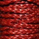 Red Color Flat Leather Cord for Bag Handles