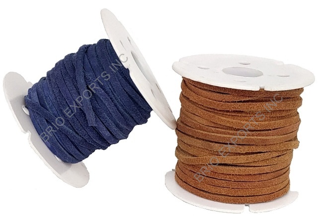 Suede Leather Laces in Spools