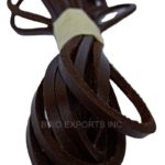 LEATHER SHOE LACE COFFEE BROWN
