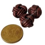 RUSSET COLOR LEATHER BEAD